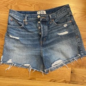 Free People ripped cut off denim shorts